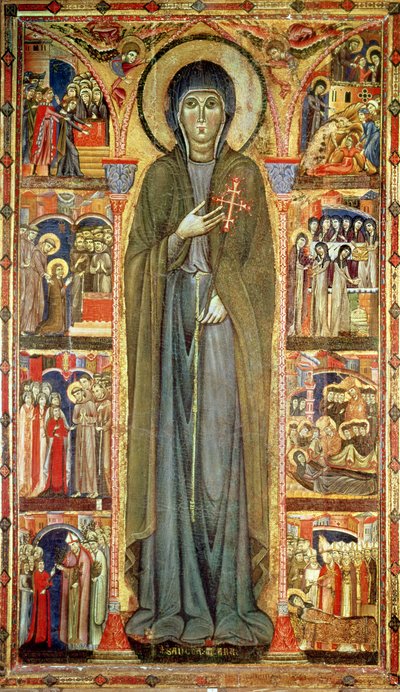 St. Clara met Scènes uit haar Leven door Maestro di Santa Chiara